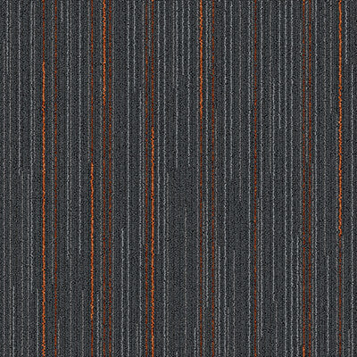 Detalle de textura NP Pulse Basalto Cobre: gris oscuro con acentos naranjas