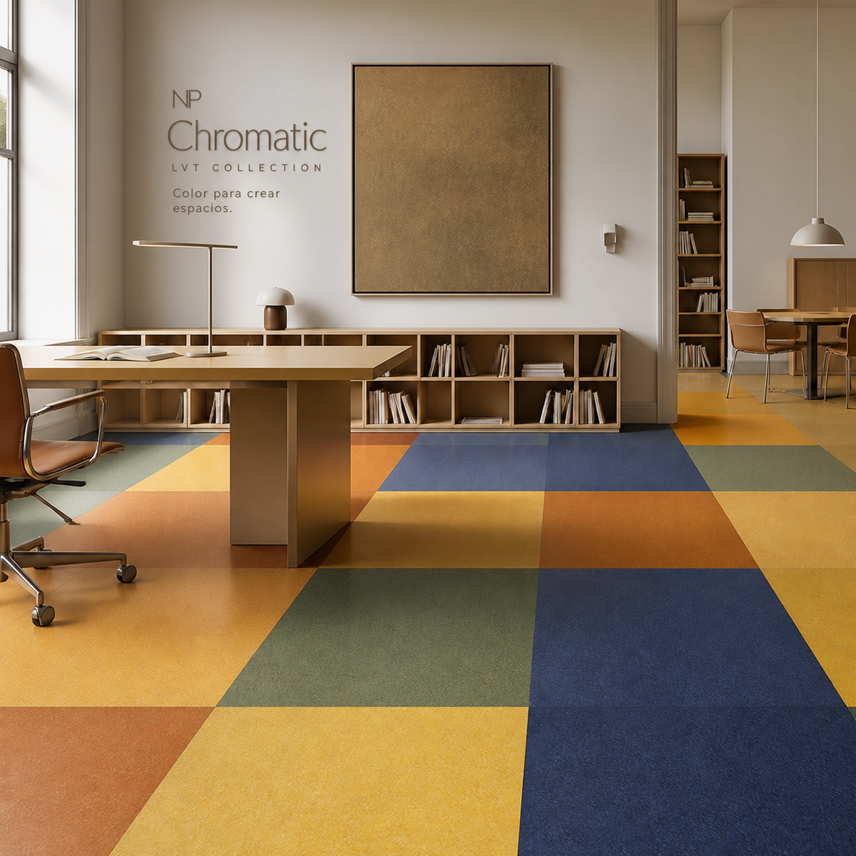 NP Chromatic — ambientación ilustrativa de la colección LVT